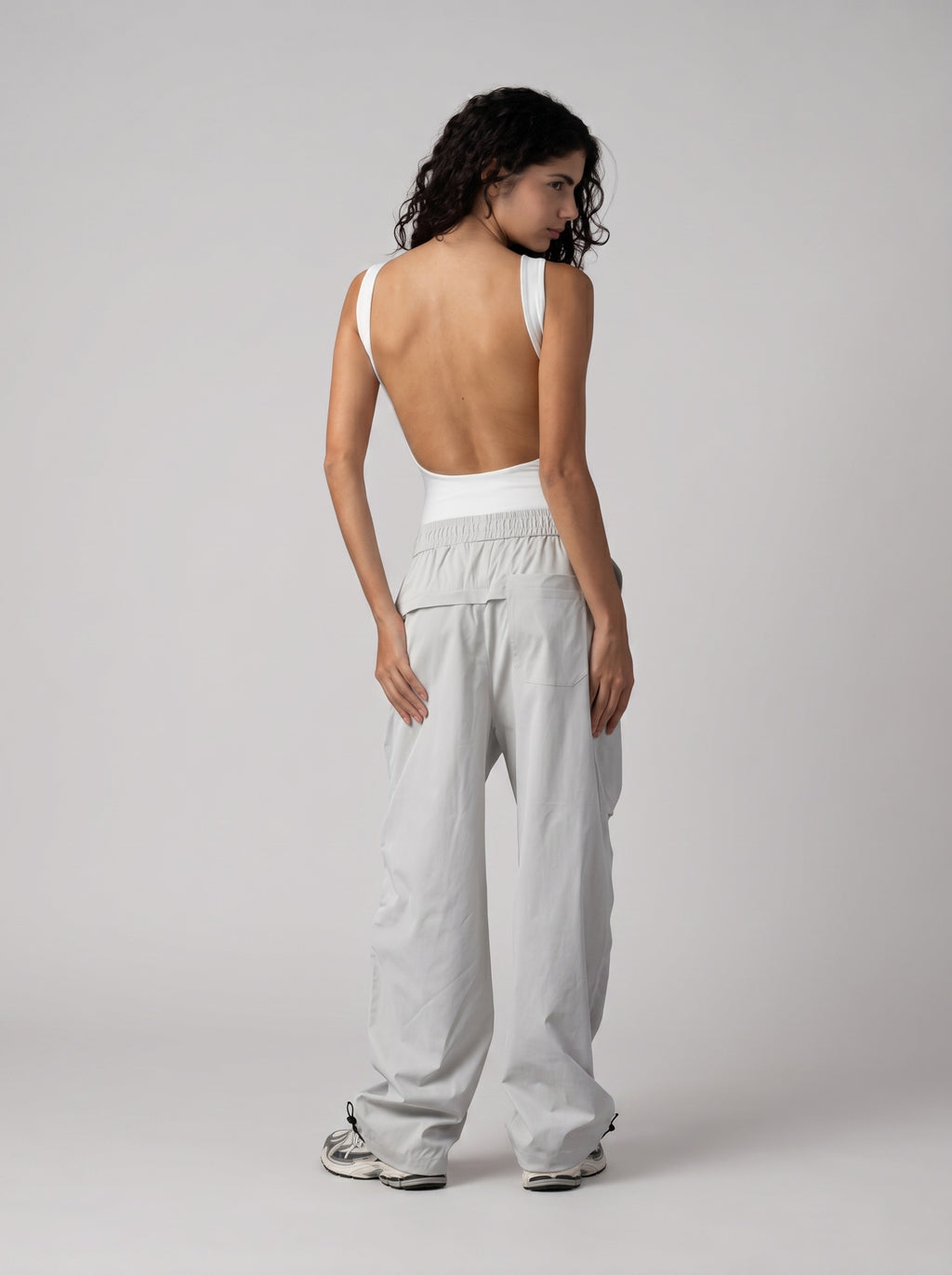 Backless Bodysuit in White