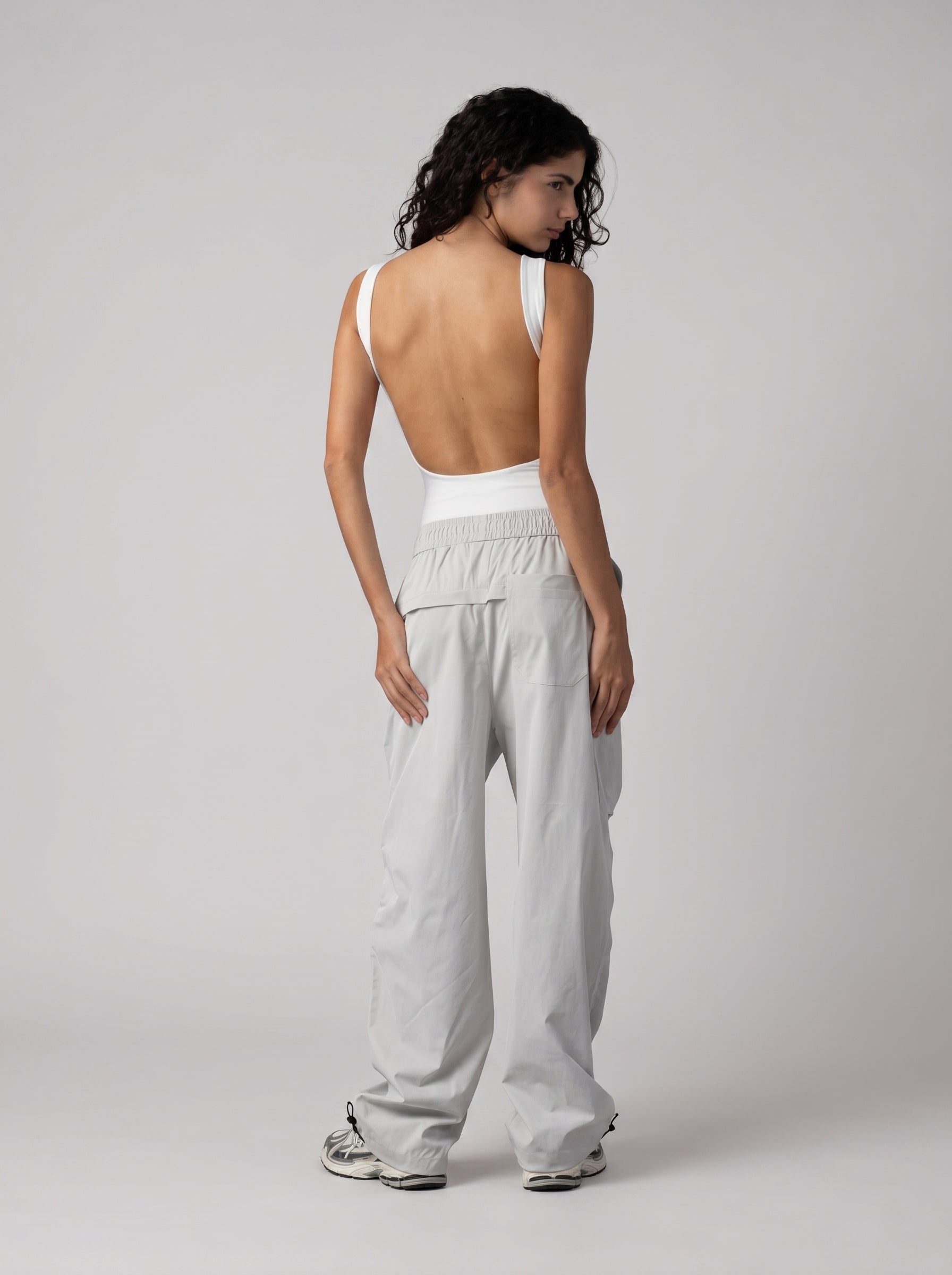 Backless Bodysuit in White