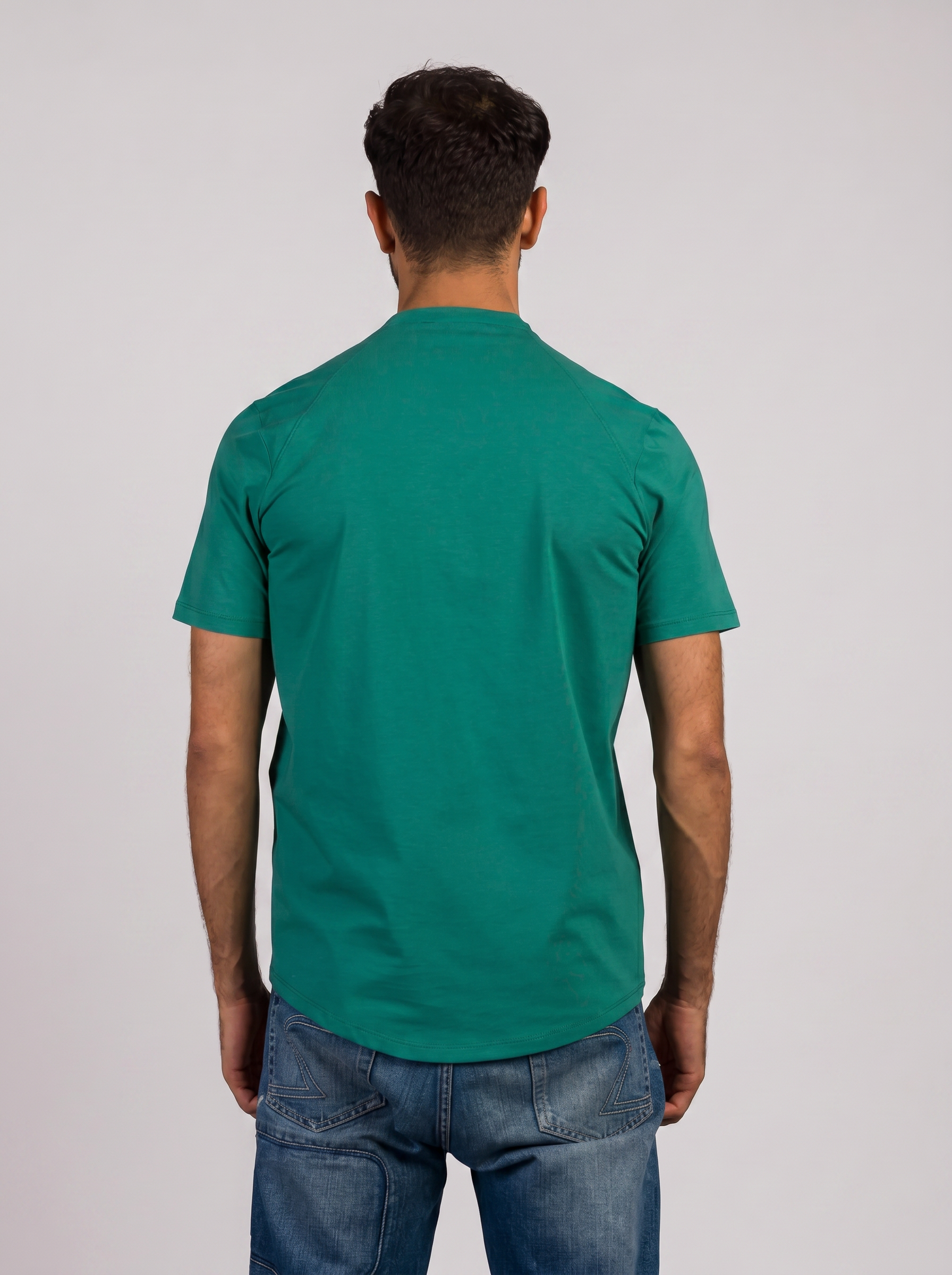 Curved T-Shirt Hem Volume 2 T-Shirt in Green