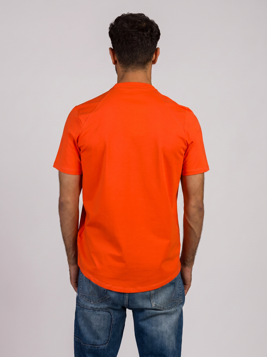 Curved Hem Volume 2 T-Shirt  in Orange