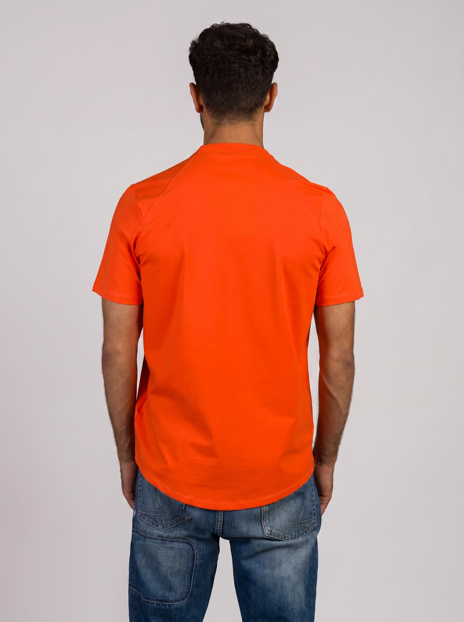 Curved Hem Volume 2 T-Shirt  in Orange