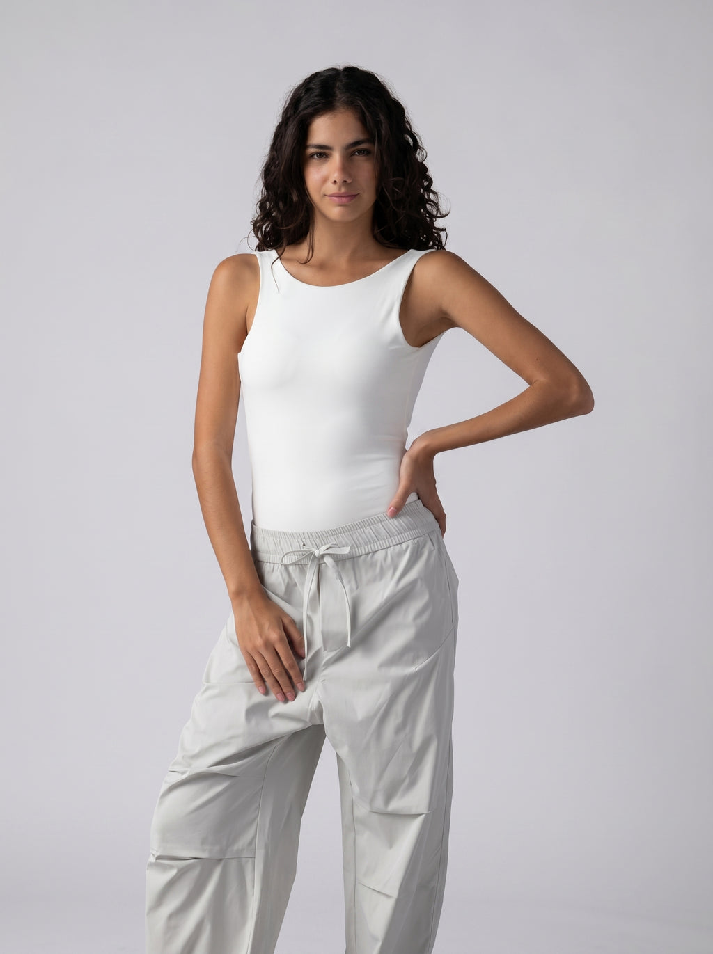 Backless Bodysuit in White