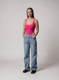 High leg bodysuit in Pink