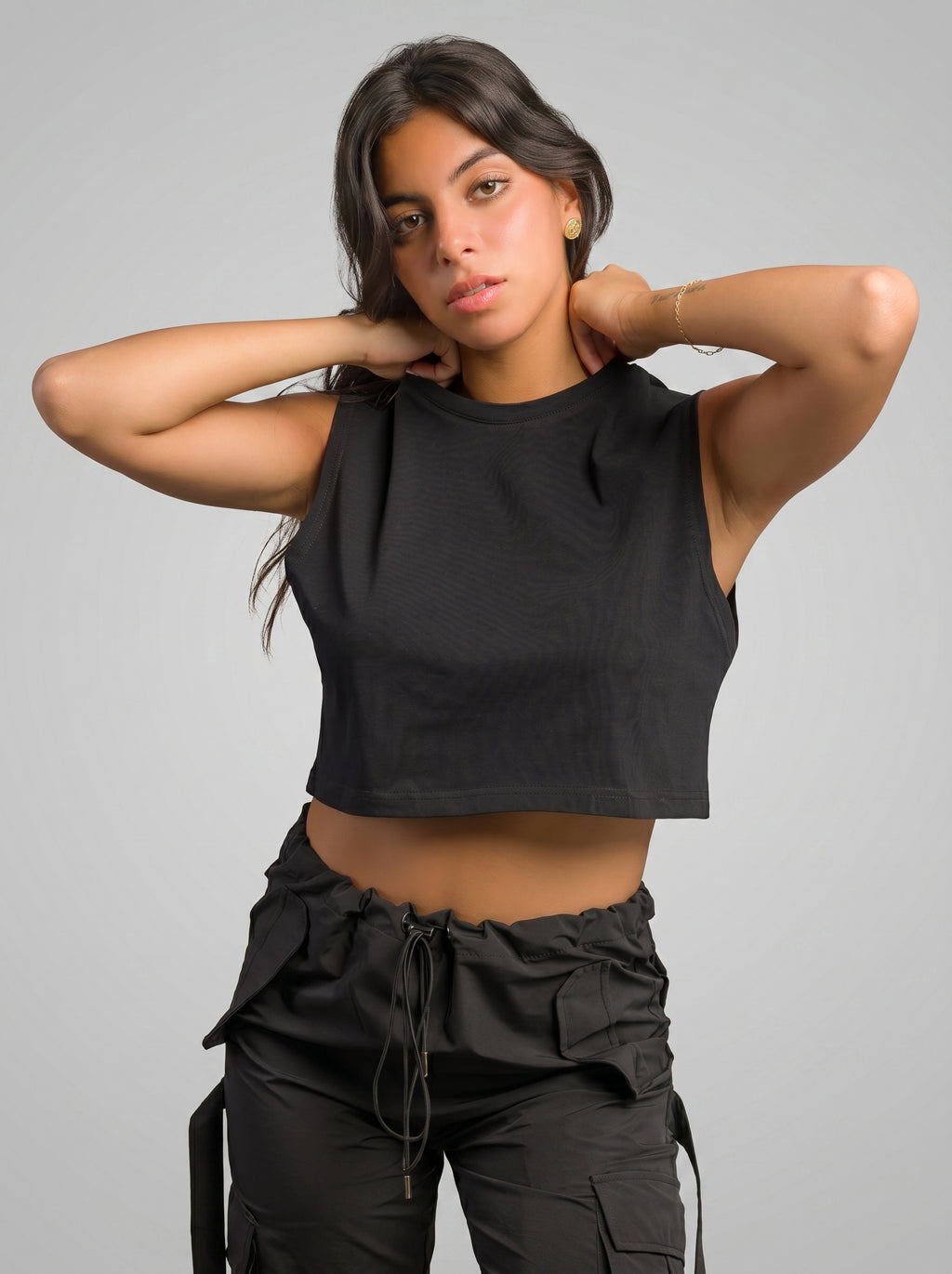 Basic Crop Top in Black