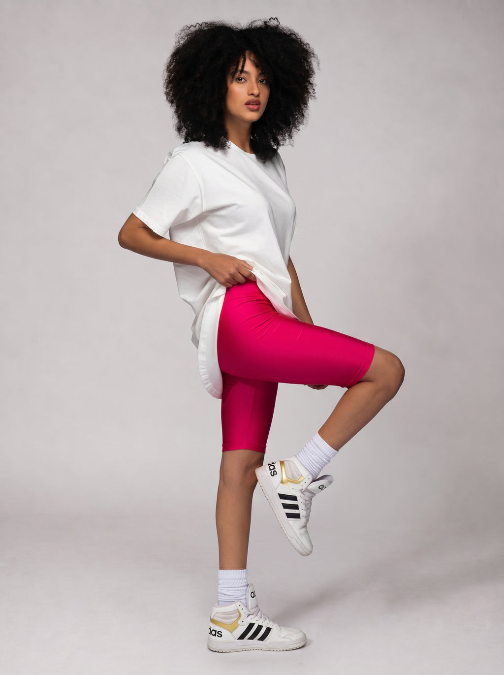 Bikershort in Metallic pink