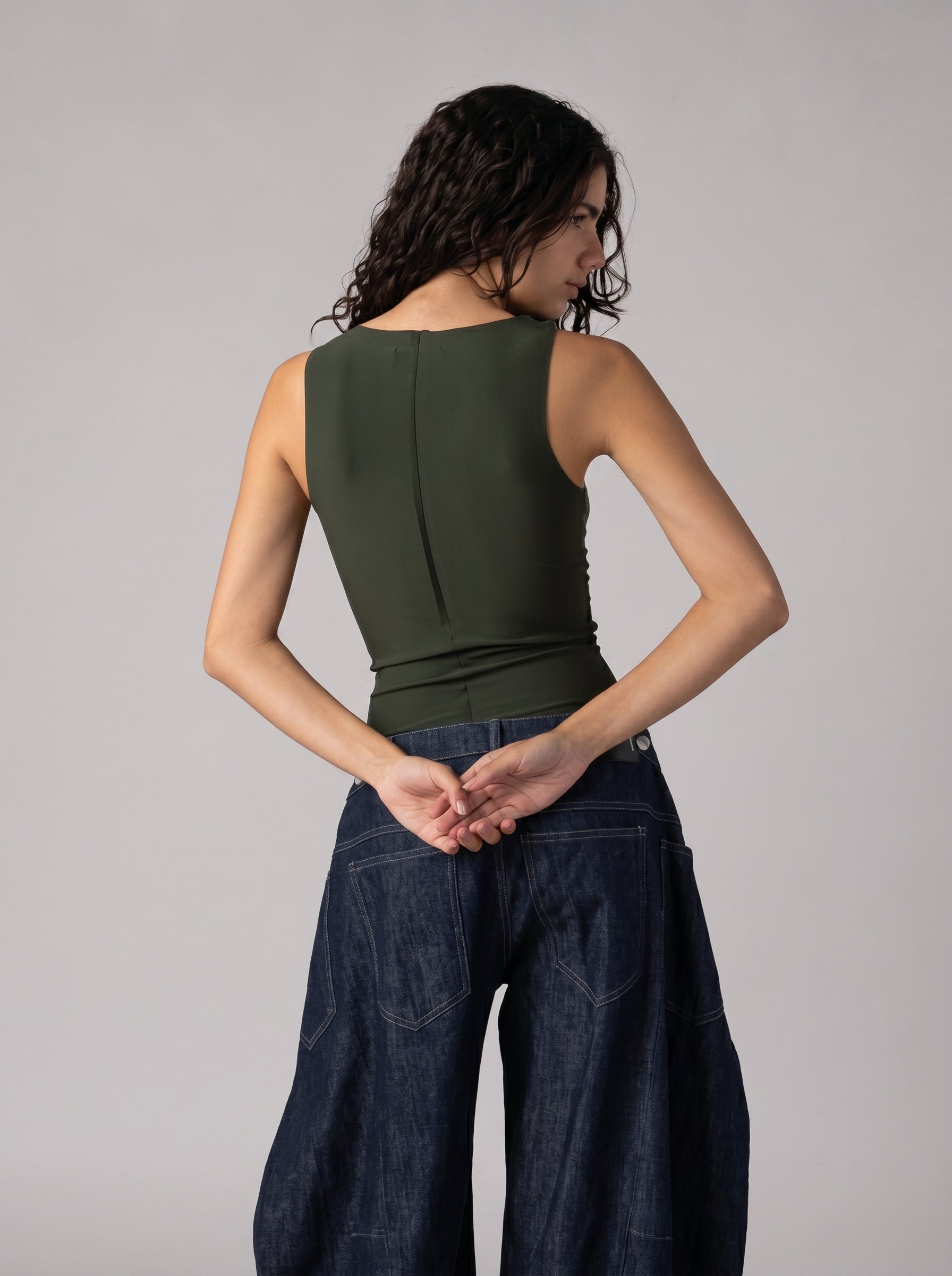 Raw Edge top Volume 2 in Olive