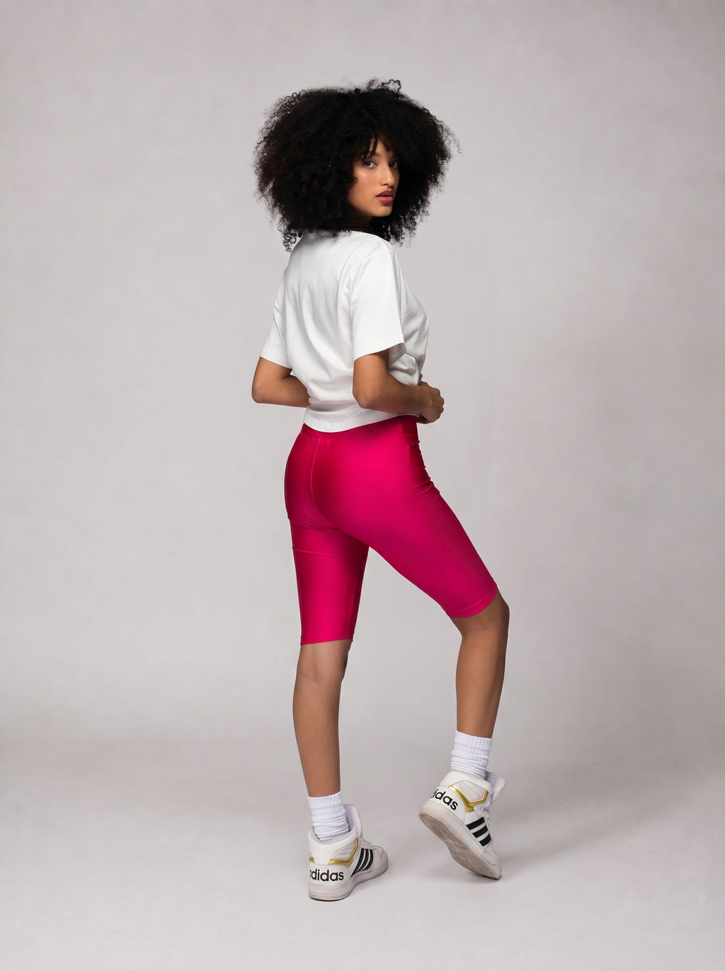Bikershort in Metallic pink