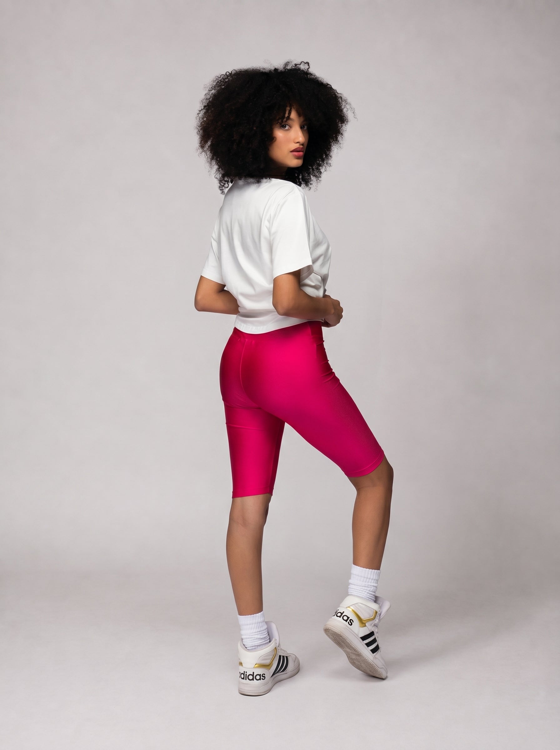 Bikershort in Metallic pink