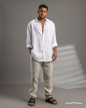 Linen shirt in White