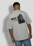 Blurred Oversize T shirt in Light Grey