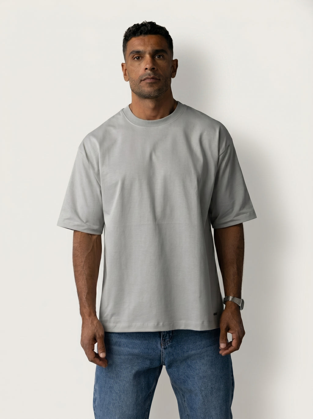 Blurred Oversize T shirt in Light Grey