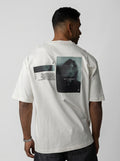 Blurred Oversize T shirt in White
