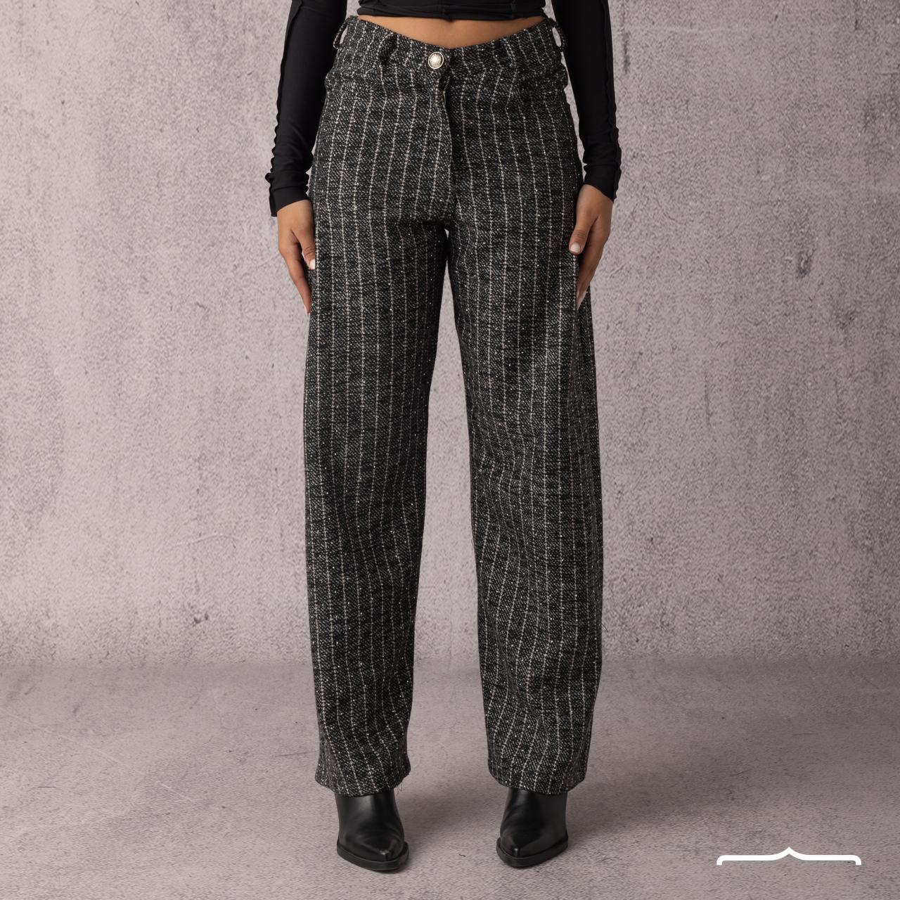 Classic pants in Black x Grey