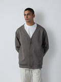 Cardigan with Buttons in Brown