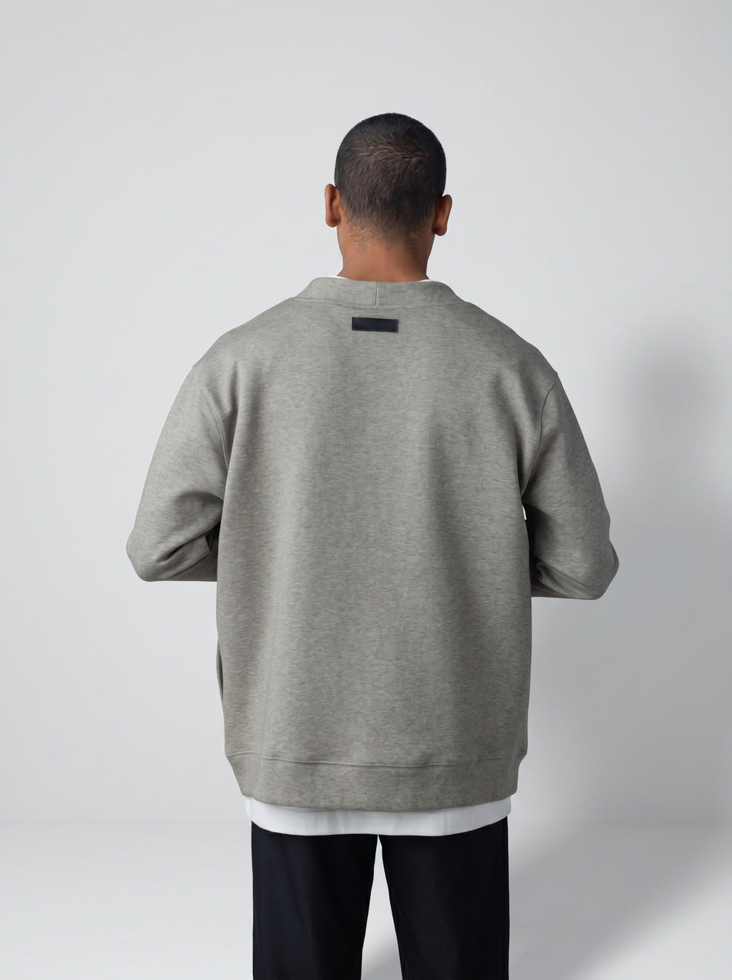Cardigan with Buttons in Light Grey