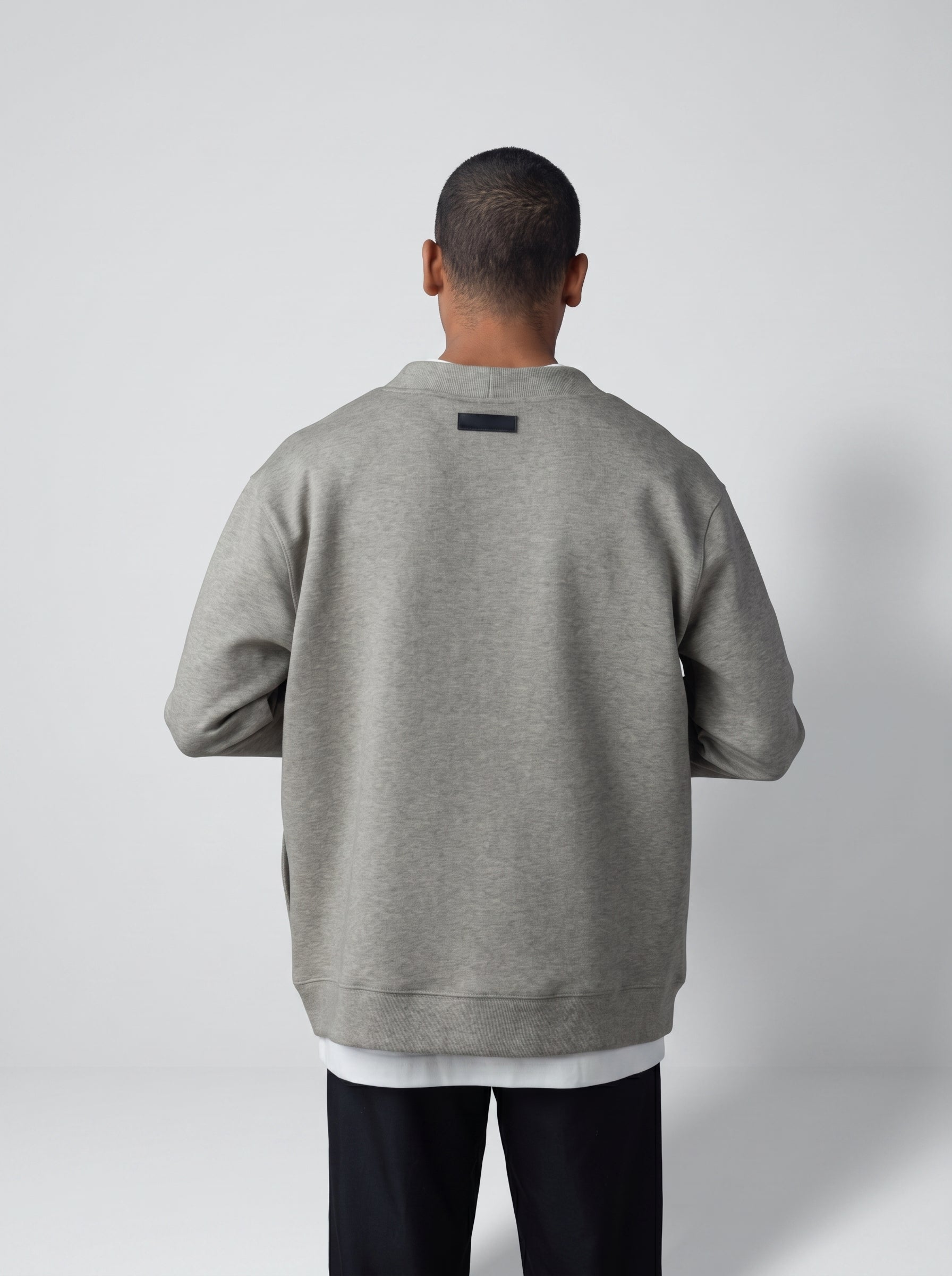Cardigan with Buttons in Light Grey