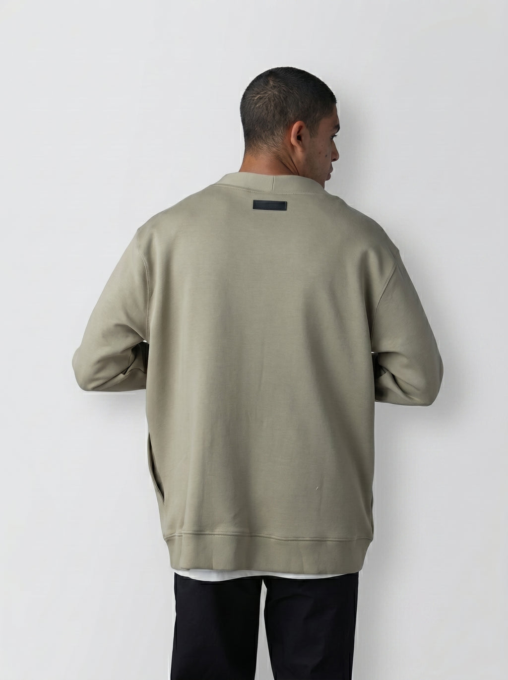 Cardigan with Buttons in Olive