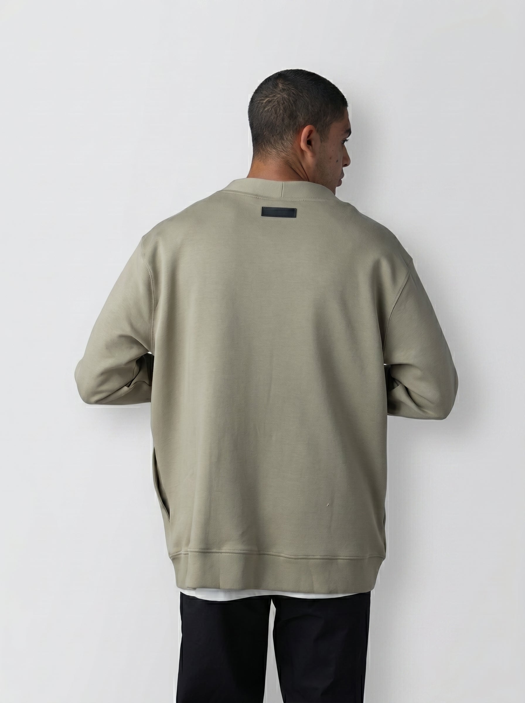 Cardigan with Buttons in Olive