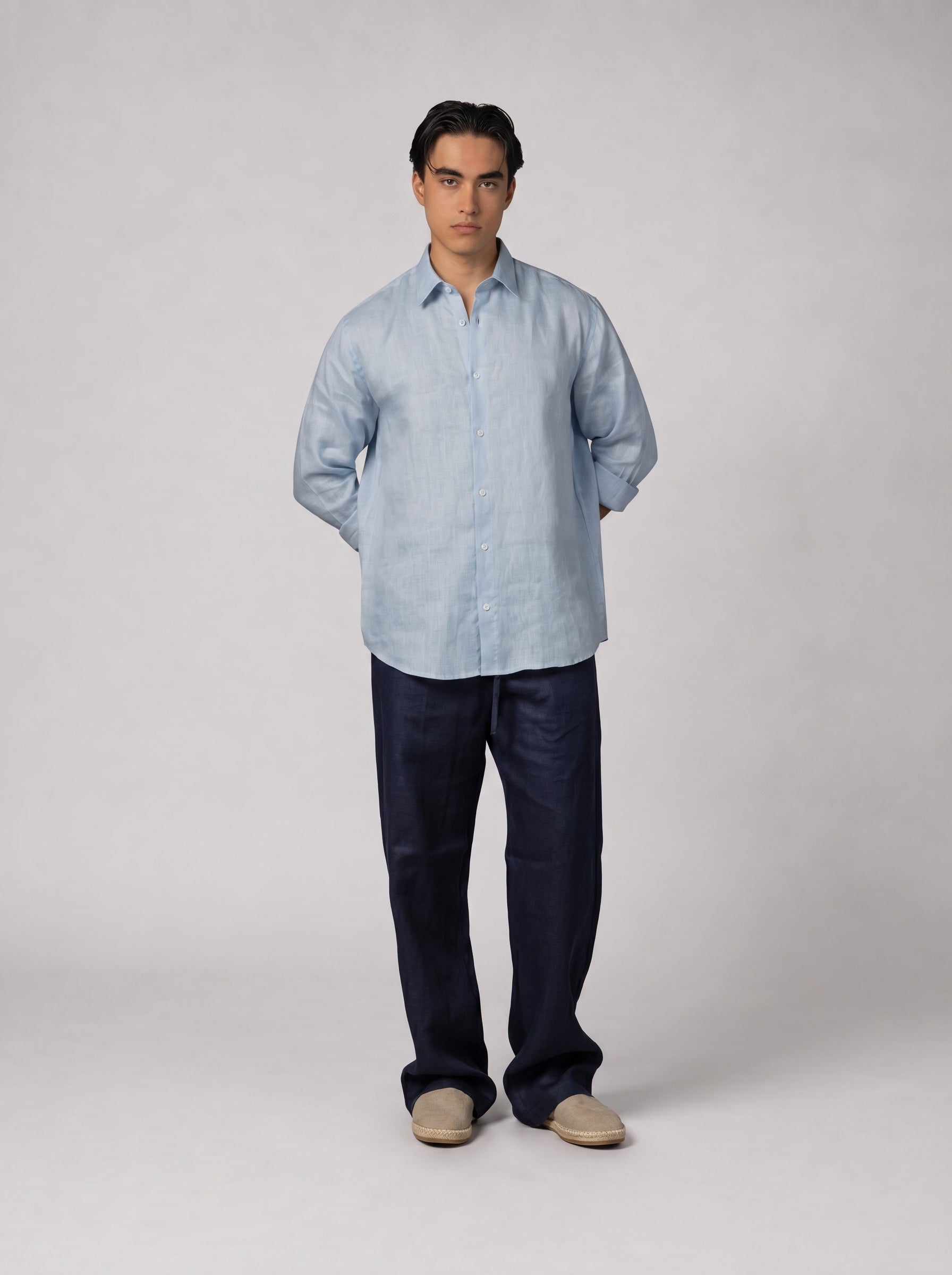 Classic Linen Shirt Volume 3 in Baby Blue