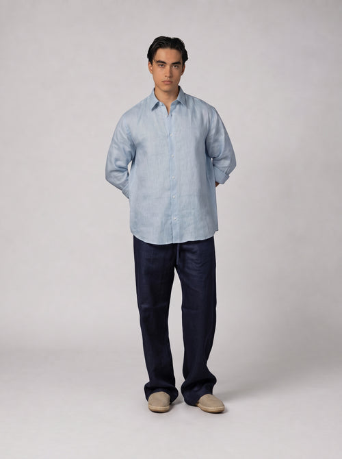 Classic Linen Shirt Volume 3 in Baby Blue