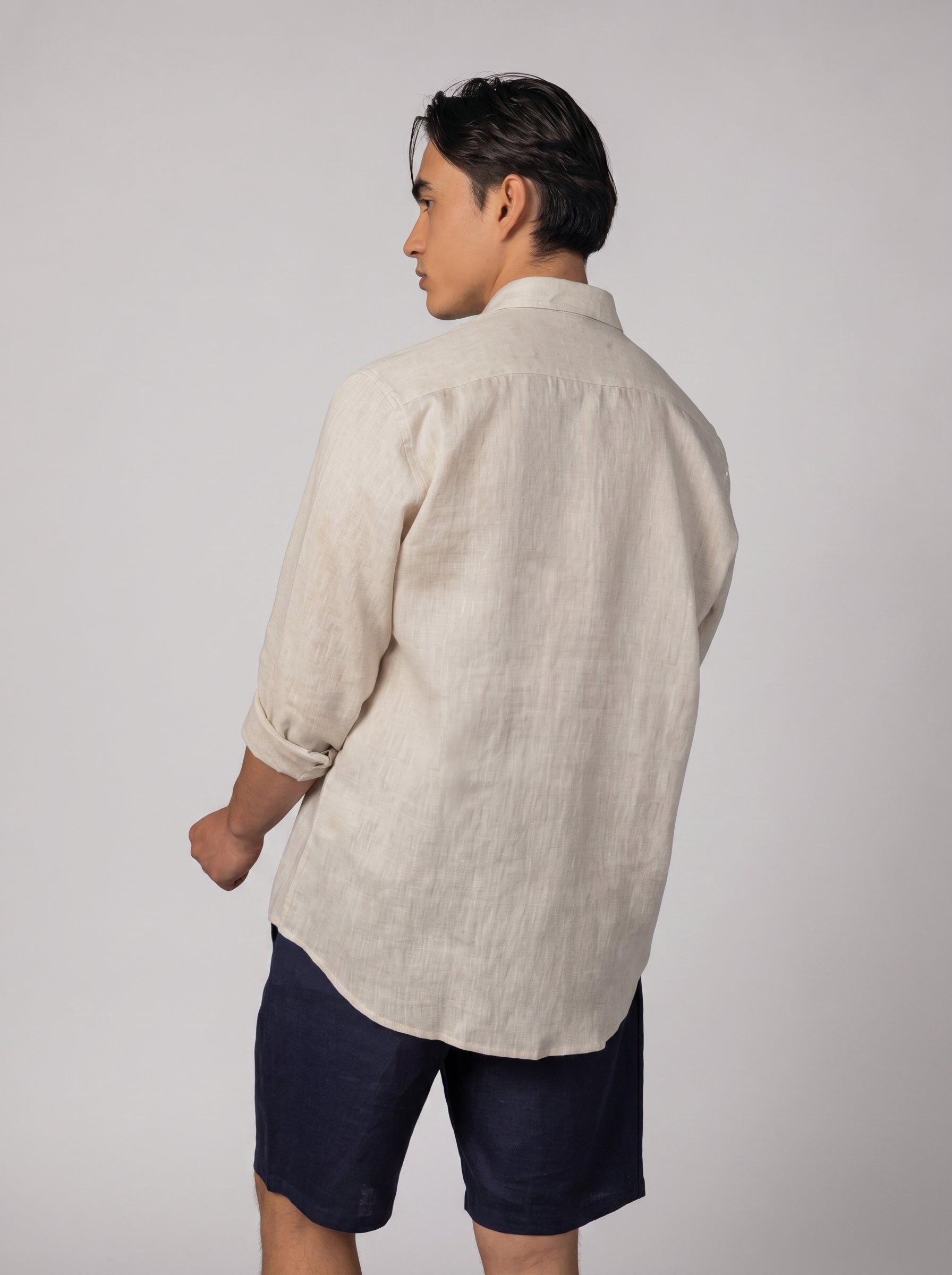 Classic Linen Shirt Volume 3 in Beige