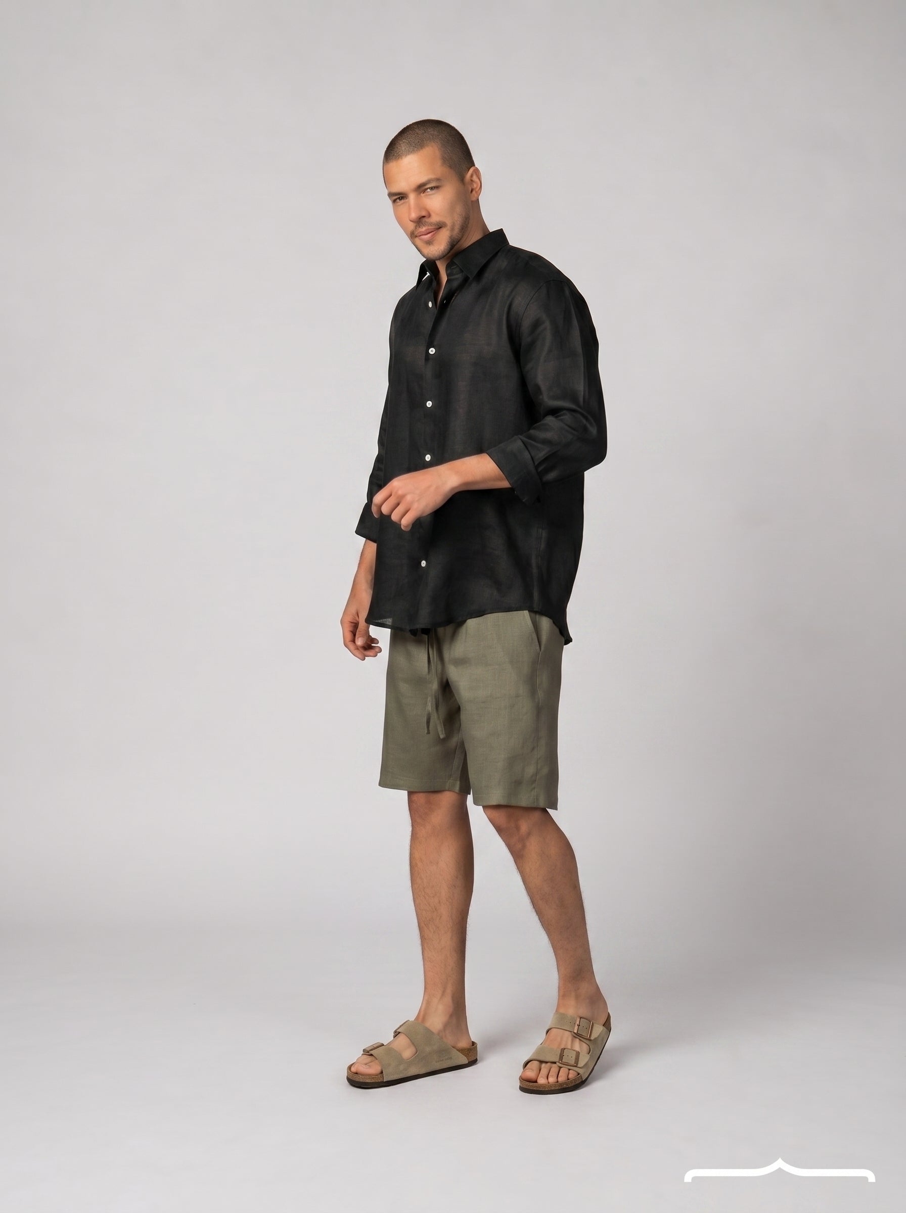 Classic Linen Shirt Volume 3 in Black