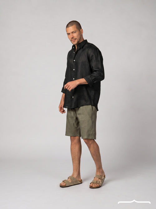 Classic Linen Shirt Volume 3 in Black