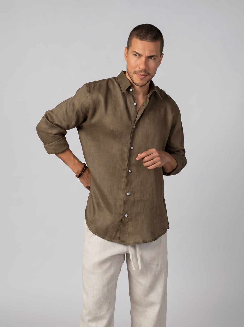 Classic Linen Shirt Volume 3 in Brown