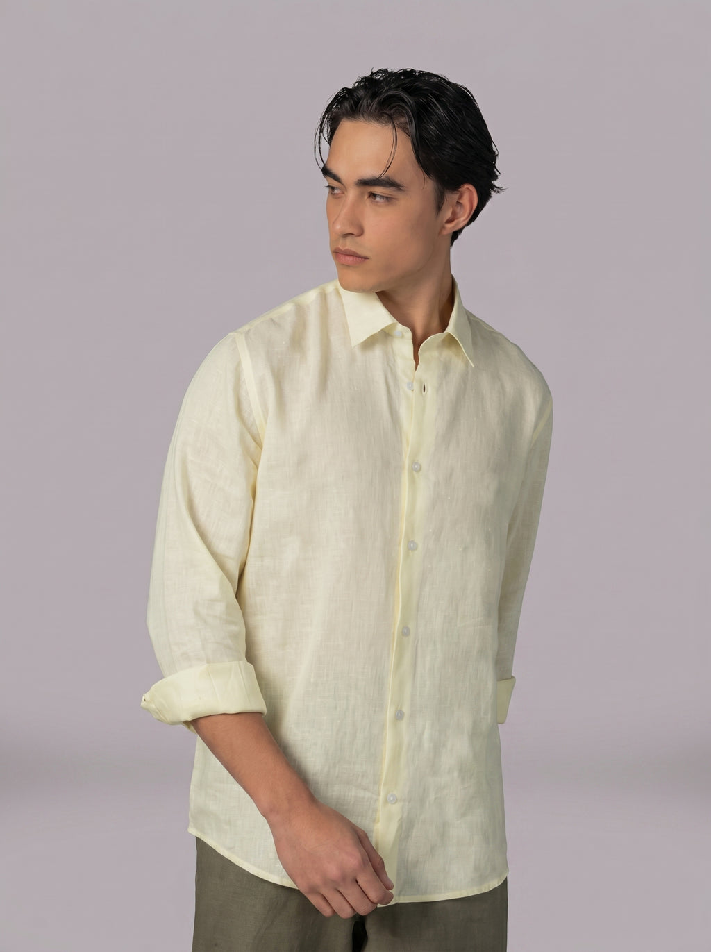 Classic Linen Shirt Volume 3 in Butter Yellow