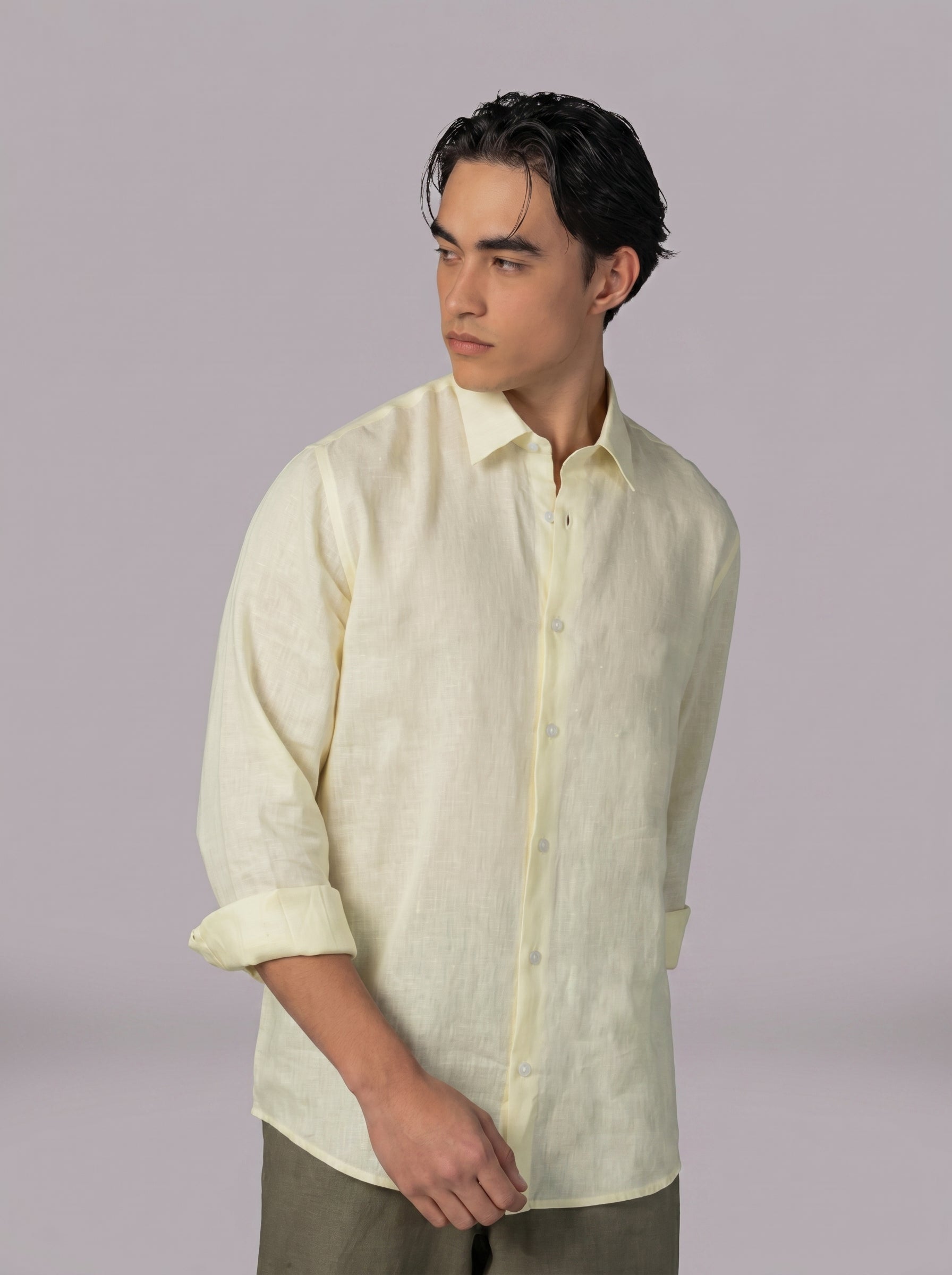 Classic Linen Shirt Volume 3 in Butter Yellow