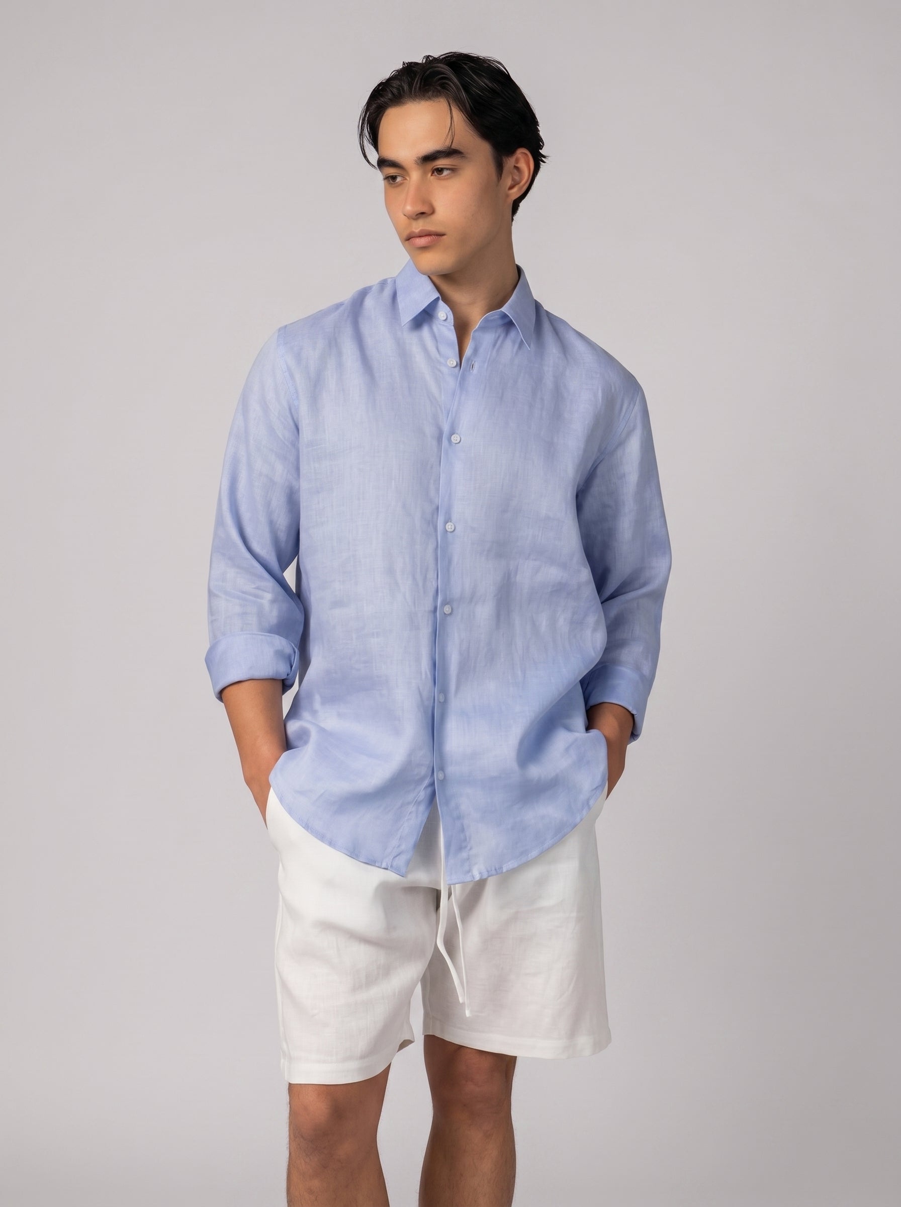 Classic Linen Shirt Volume 3 in purple