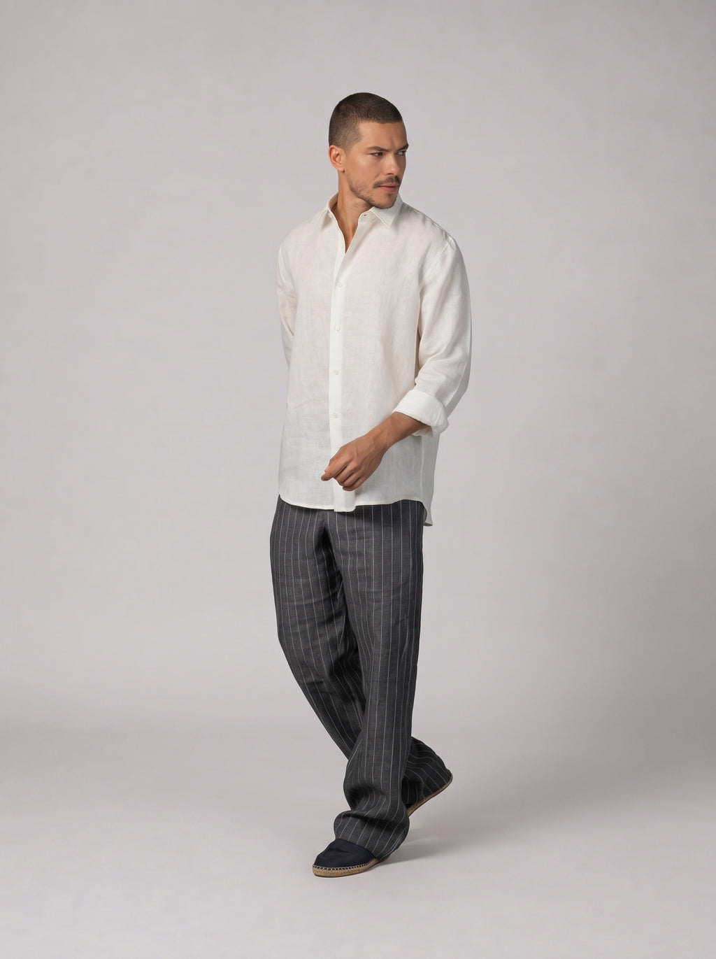 Classic Linen Shirt Volume 3 in Off White