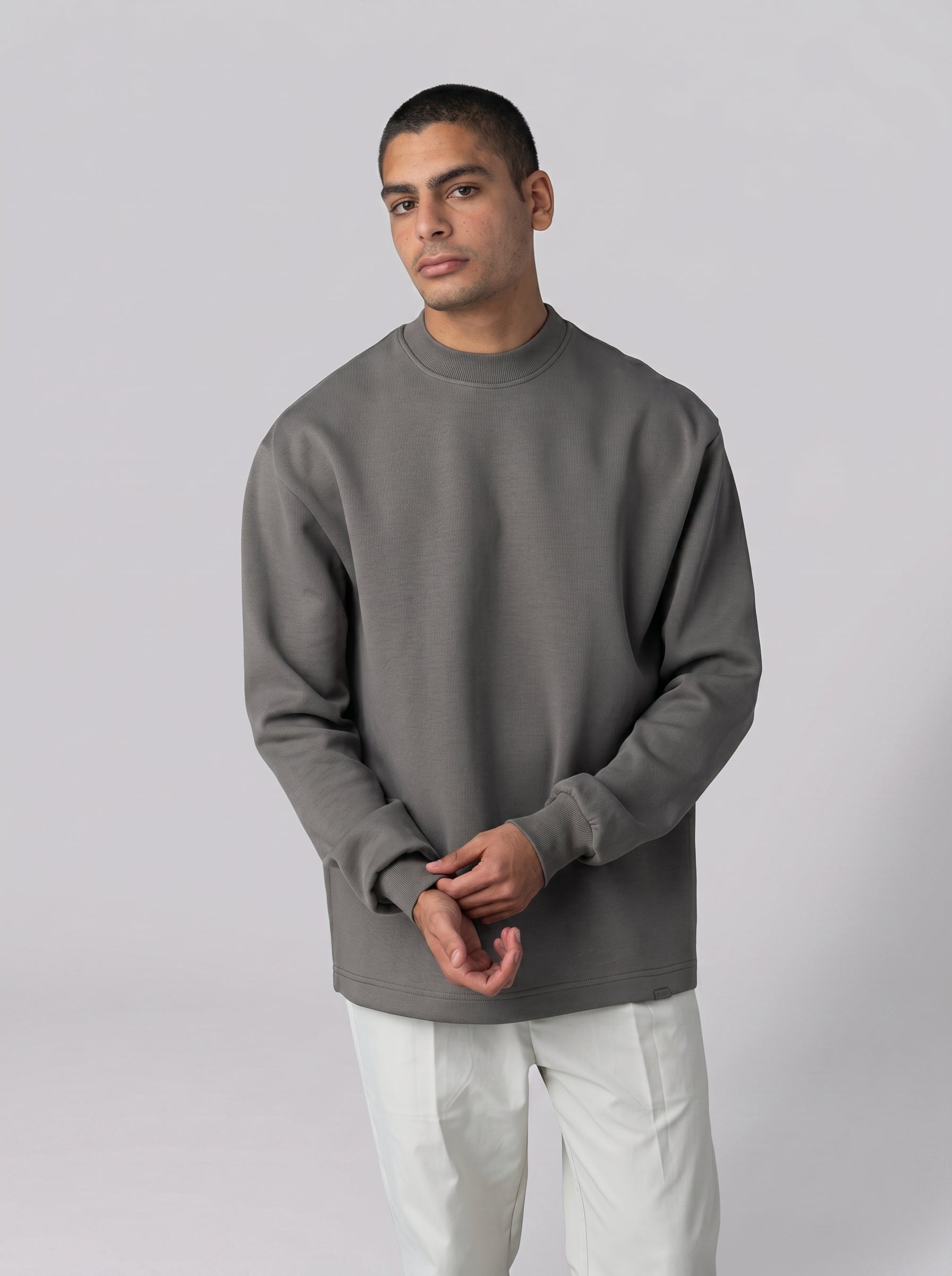 Crew Neck Sweatshirt in Brown Volume 2
