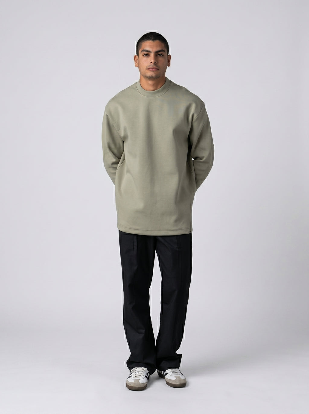 Crew Neck Sweatshirt in Olive Volume 2
