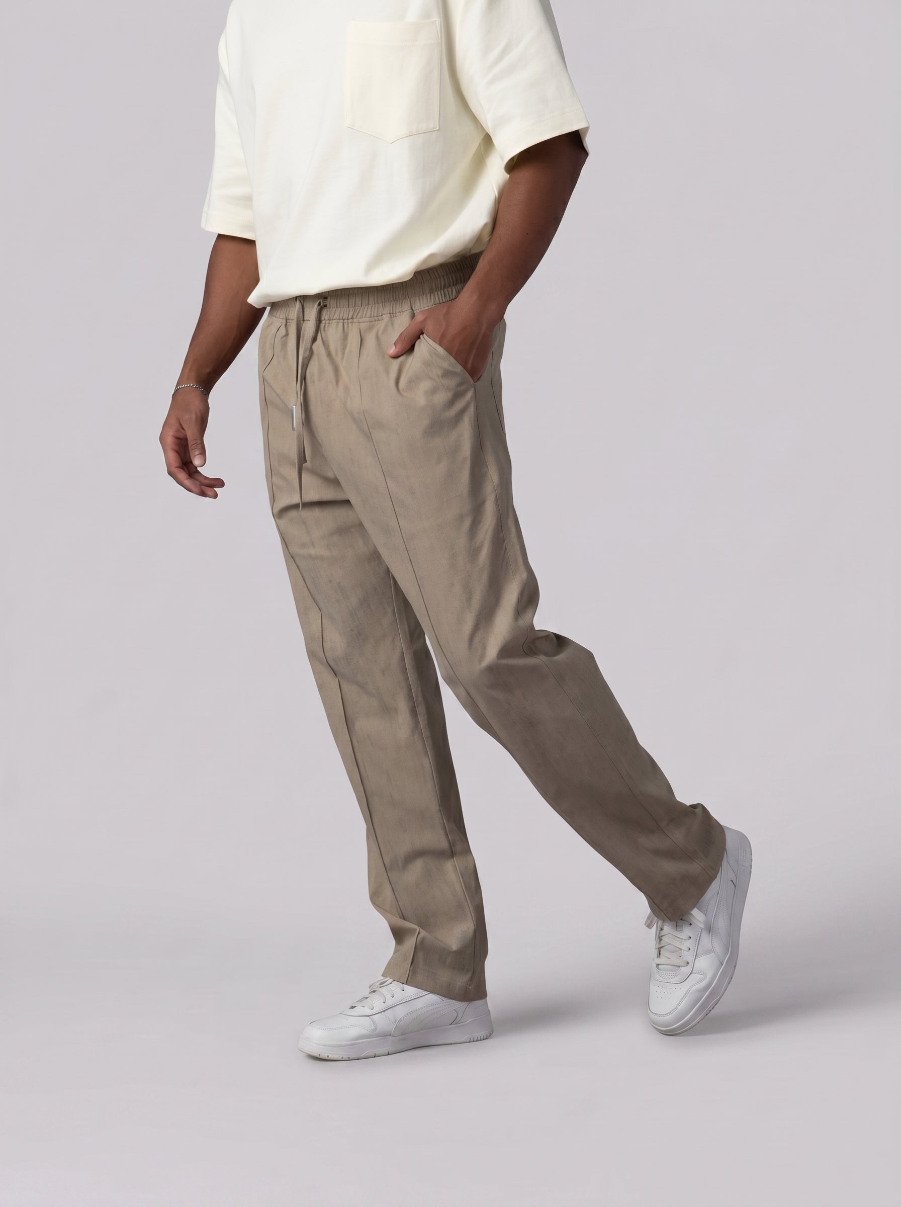 Drawstring Pants Volume 2 in Washed Beige