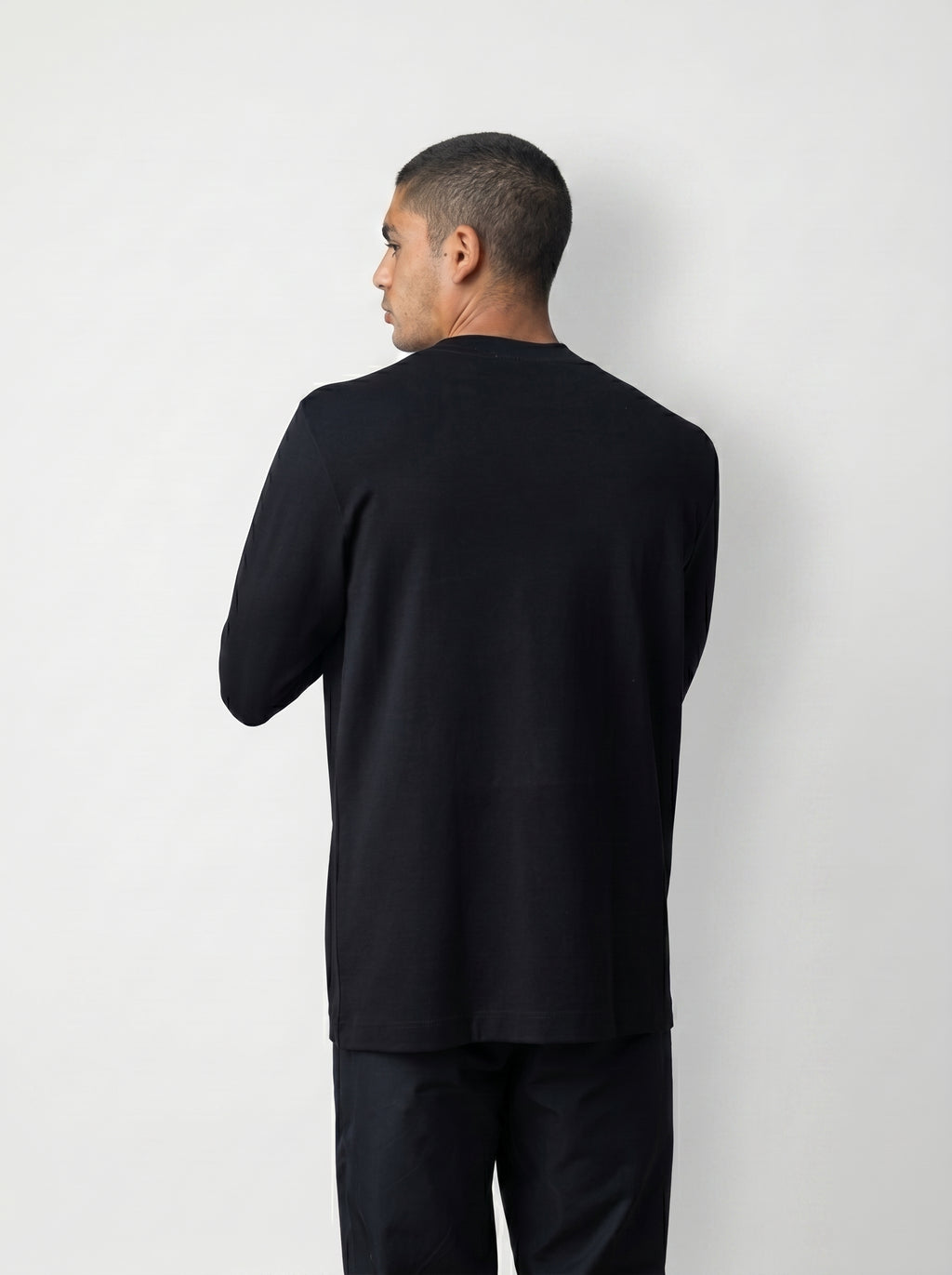 Half Neck Jumper in Black