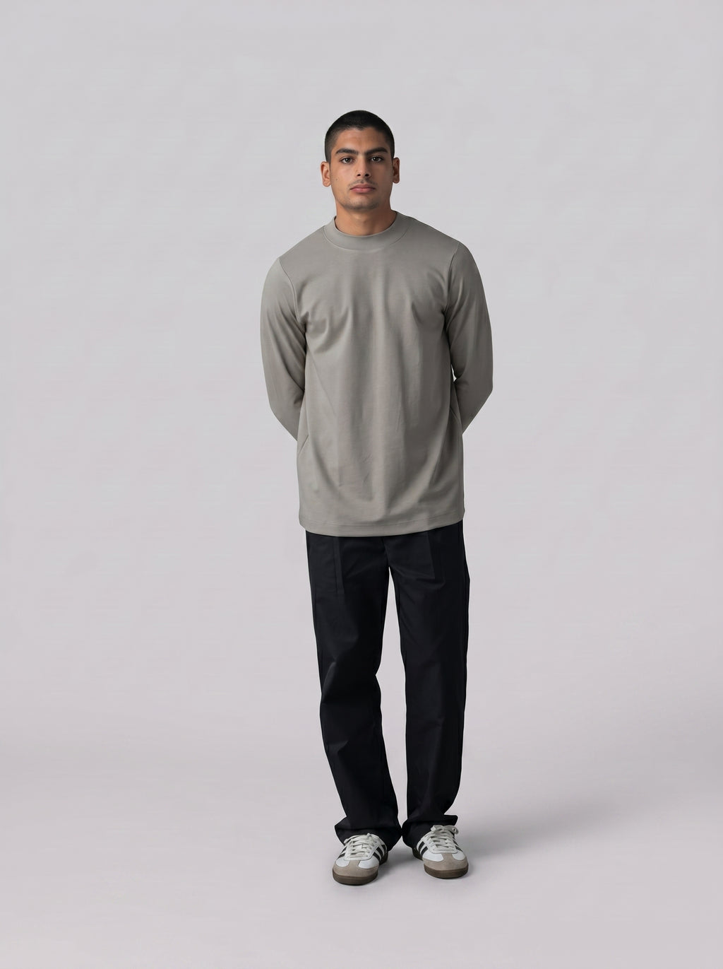 Half Neck Jumper in Olive