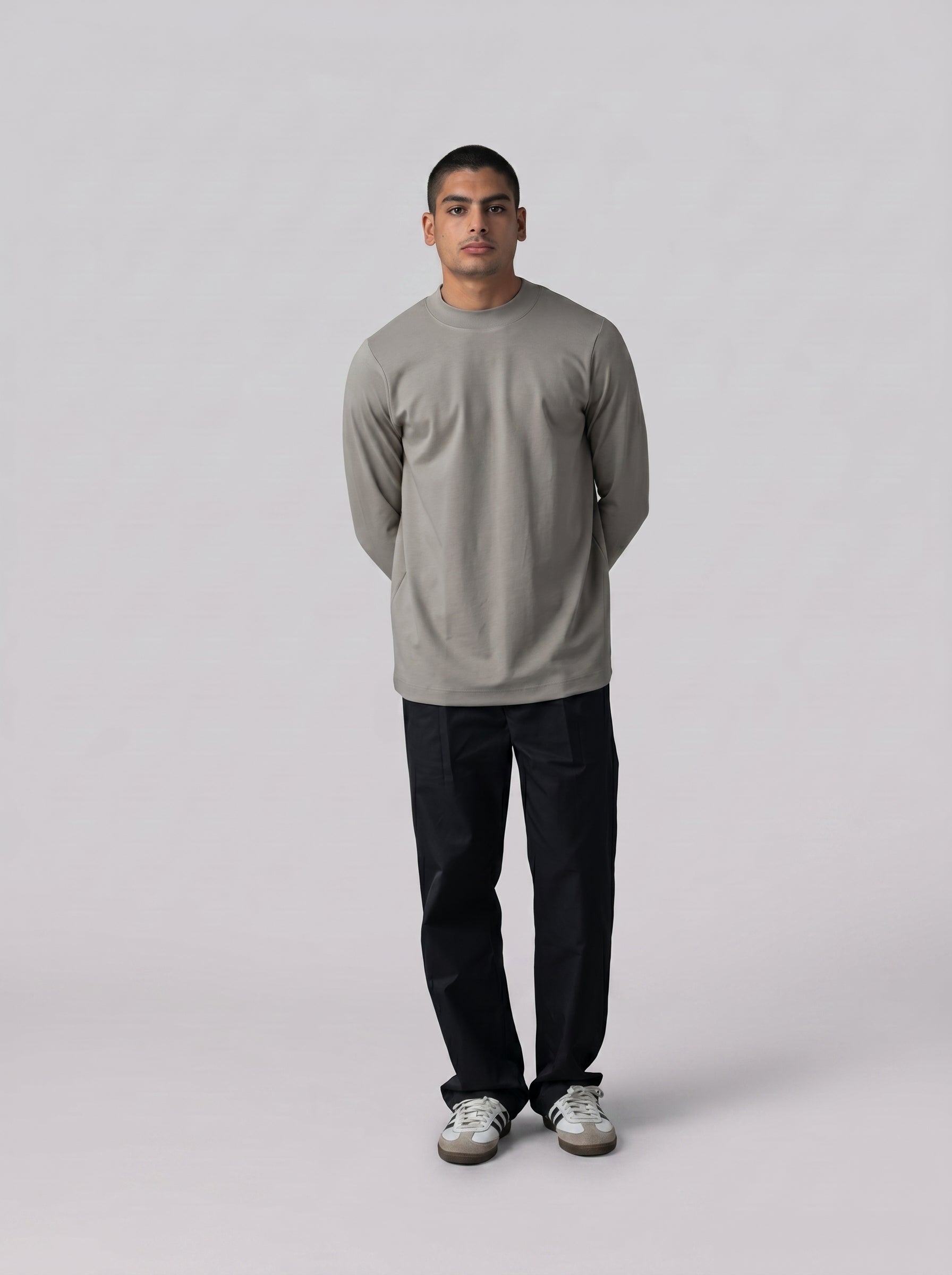 Half Neck Jumper in Olive