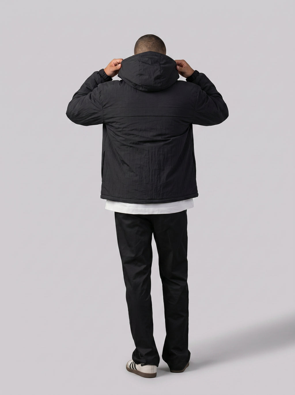 Hooded Puffer Waterproof Jacket in black