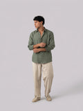 Linen Relaxed Pants in Beige