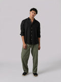 Linen Relaxed Pants in Olive
