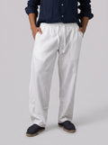 Linen Relaxed Pants in White