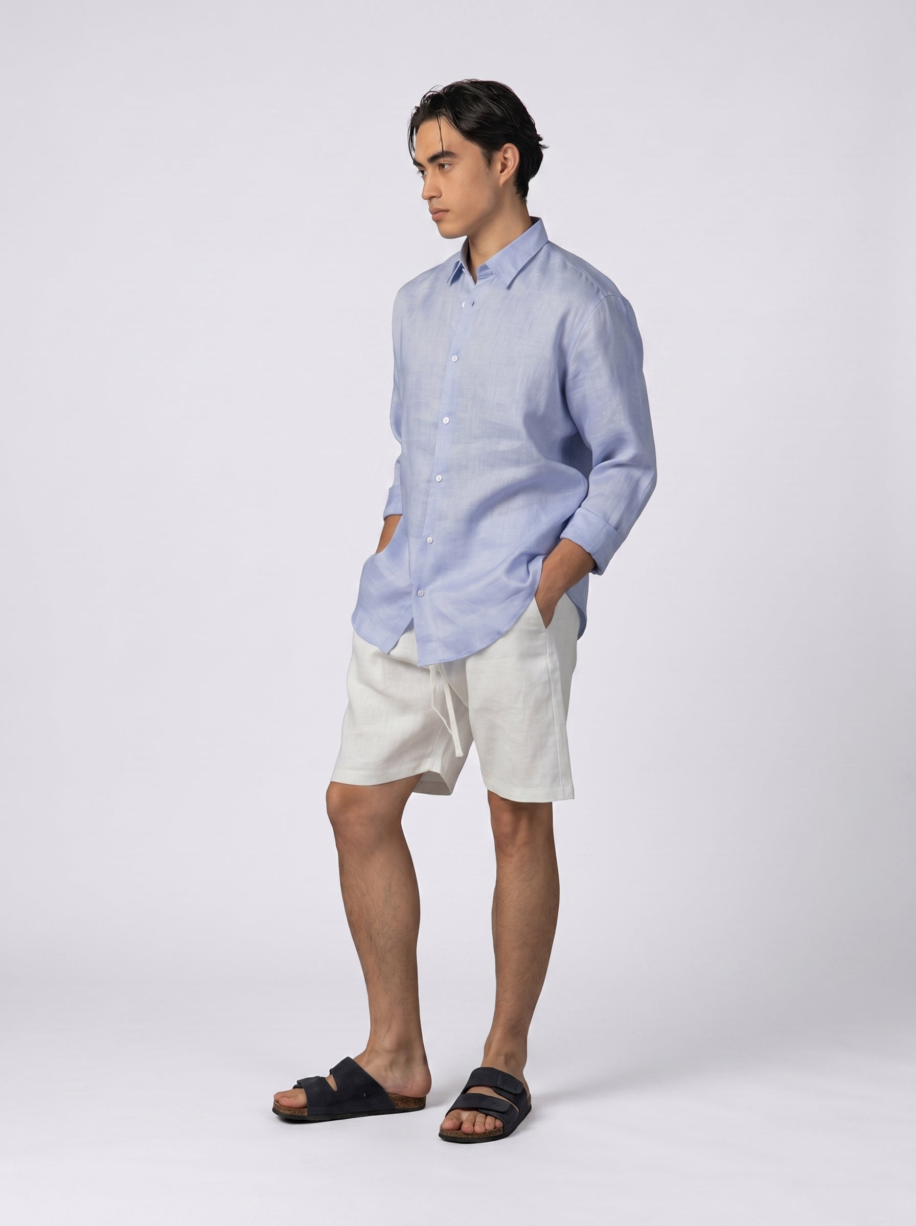 Linen short volume 2 in off white