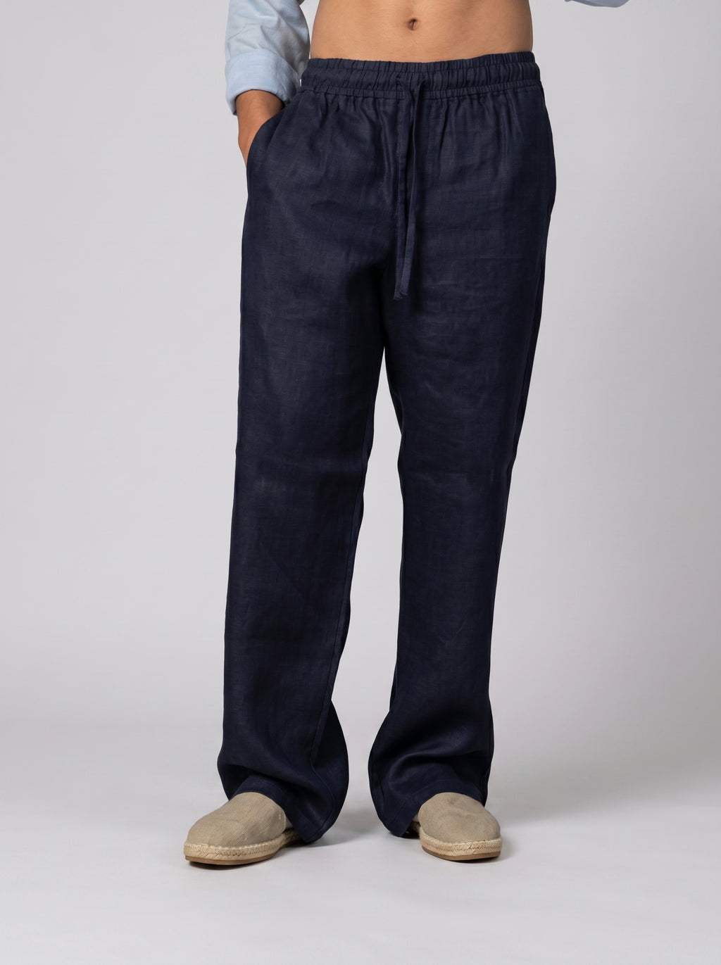 Oversized Linen Pants Volume 2 in Navy Blue