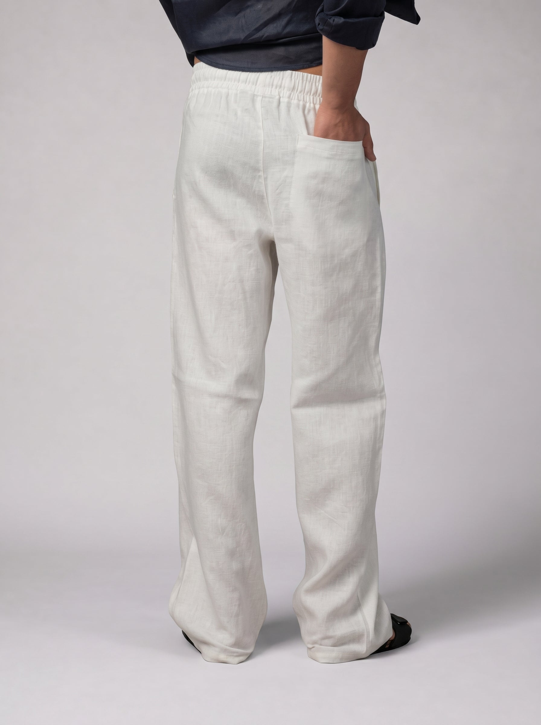 Oversized Linen Pants Volume 2 in Off White