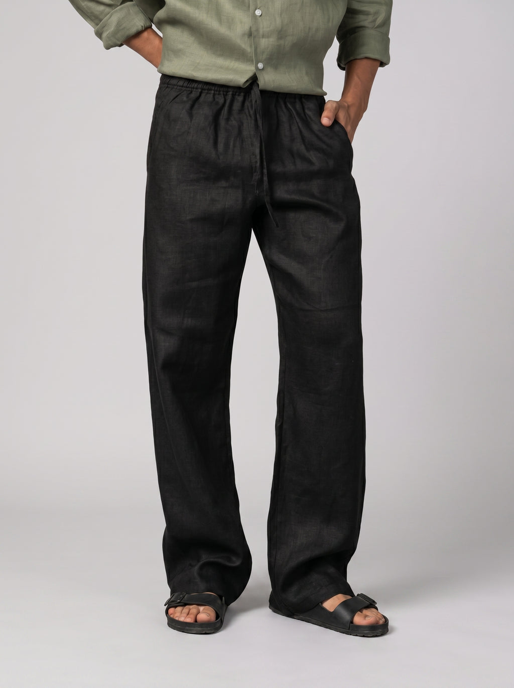 Oversized Linen Pants volume 2 in Black