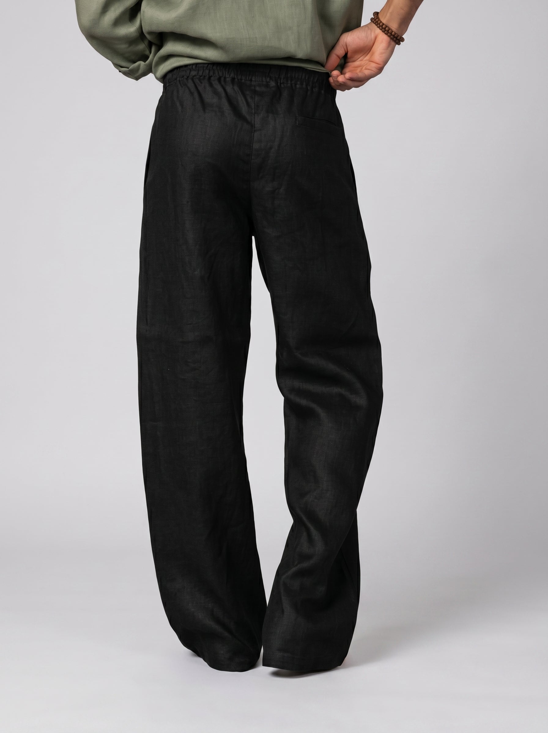 Oversized Linen Pants volume 2 in Black