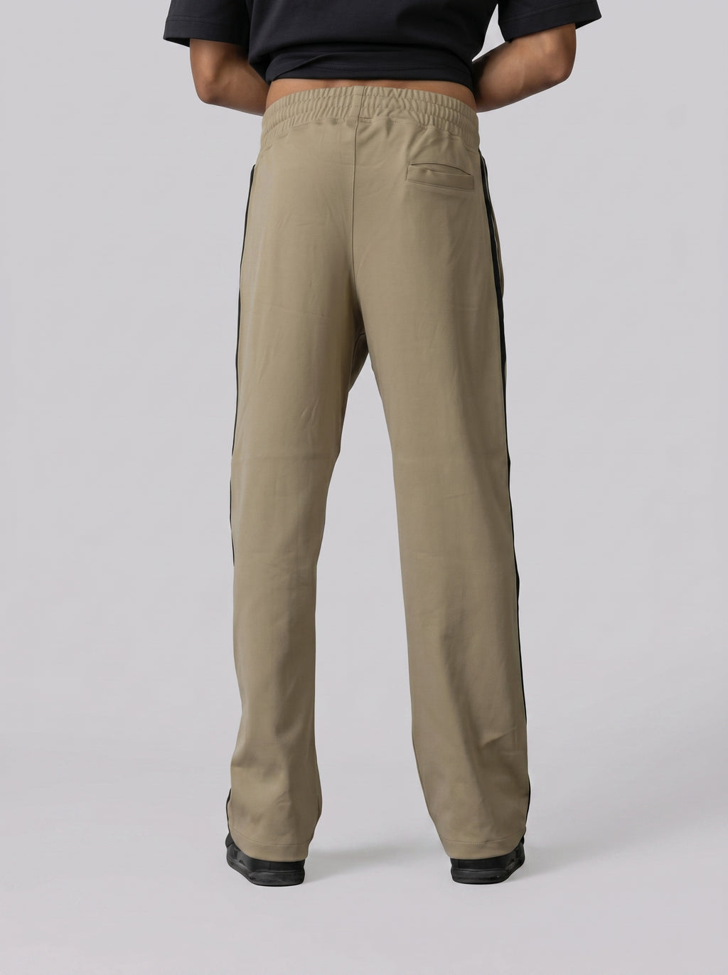 Oversized Stripe Sweatpants in Olive