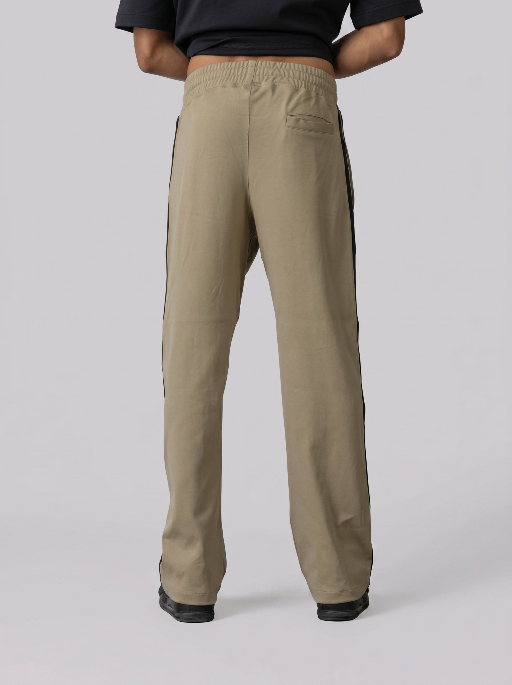 Oversized Stripe Sweatpants in Olive