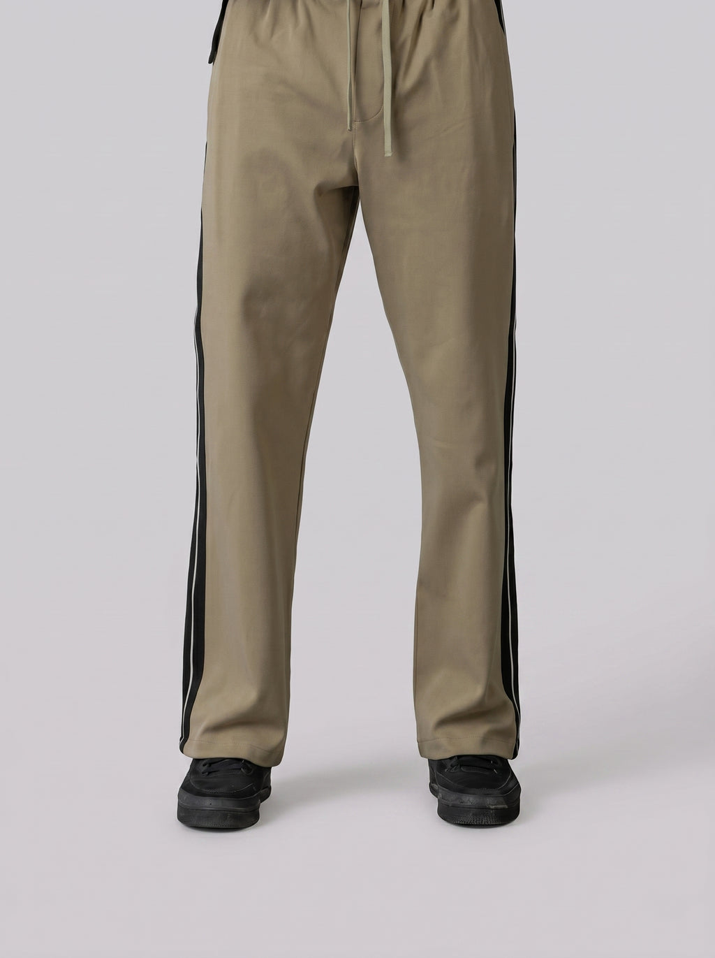 Oversized Stripe Sweatpants in Olive